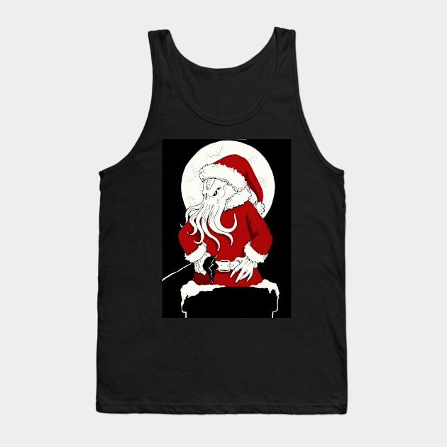 Christmas Cthulhu Tank Top by Rina_Iovil